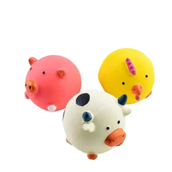 Juguete chirriador látex pollo, cerdo, vaca para perros y gatos
