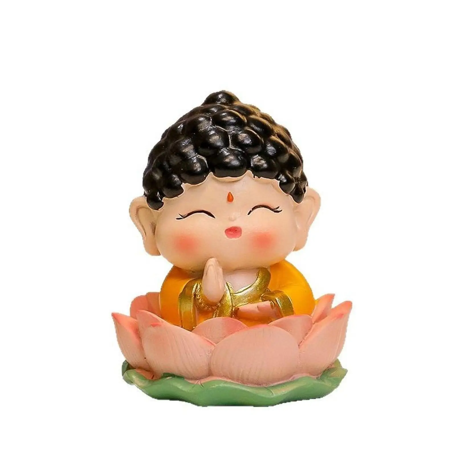 Feng Shui Mini Wealth Statue Collectible Resin God Figurine Room Decoration for Home Living Space