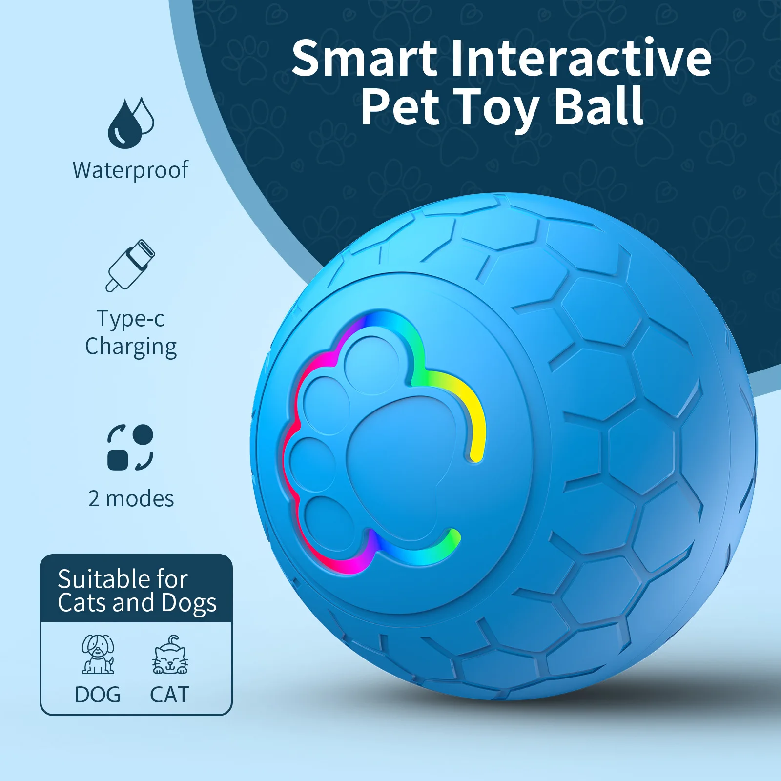 OUZEY-pelota inteligente para perro, juguete eléctrico con Control remoto, resistente a las mordeduras, entrenamiento interactivo para mascotas