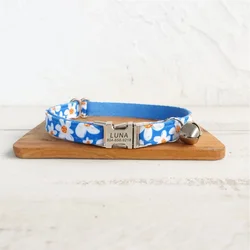 Collar de gato personalizado con grabado gratis y correa a juego