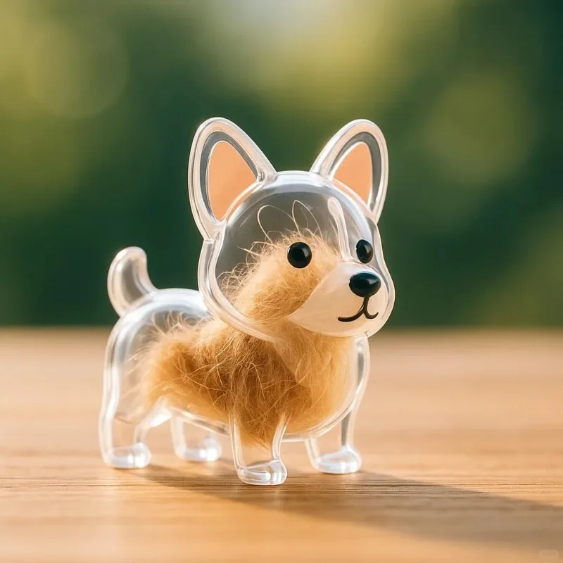 Lindo perro almacenamiento de pelo colgantes llaveros bolsa encantos cápsula colecciones conmemorativas dibujos animados creativos accesorios para el cabello de perro mascota - imagen 3