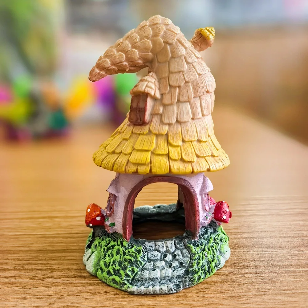 Decoración acuario casa hadas hongo – Cueva para peces y camarones - imagen 5