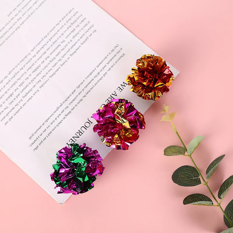 Paquete de 10 bolas de papel con timbre de 5,5 cm, juguetes para gatos, productos interactivos para mascotas, accesorios para gatos y gatitos, suministros para mascotas - imagen 3