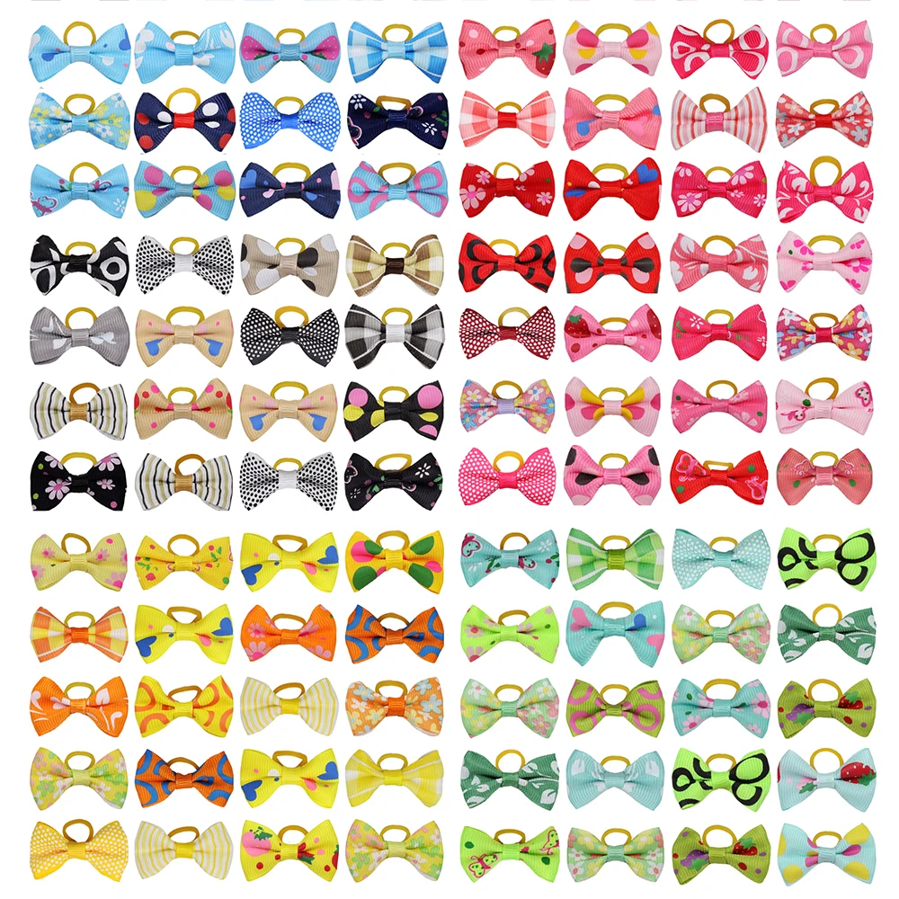 Lazos para el pelo de mascotas, bandas de goma decorativas para cachorros, accesorios para el cabello para perros pequeños, proveedor de aseo para gatos, 20/30 piezas - imagen 5