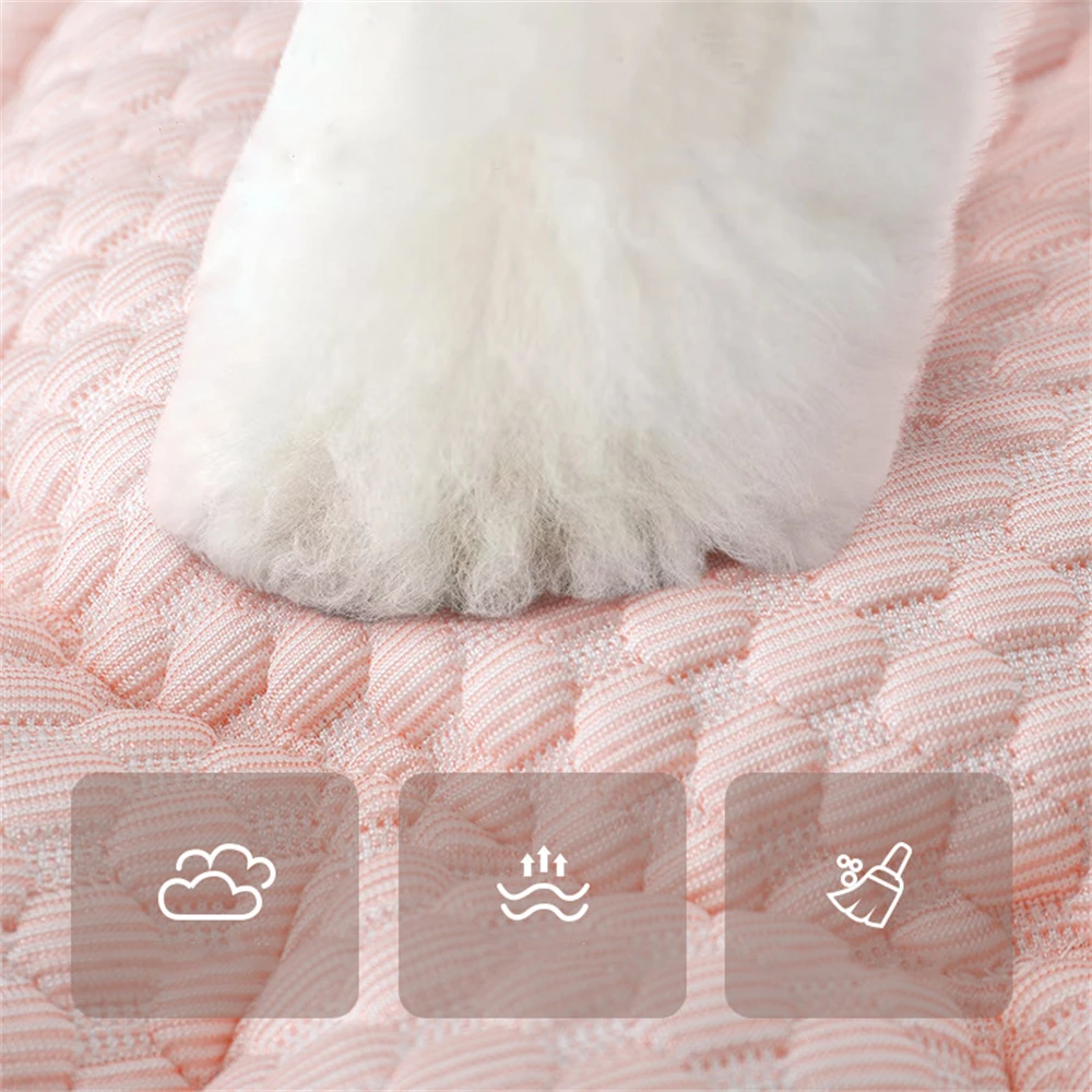 Cama redonda de dos usos para gatos, cojín suave para mascotas, perrera para cachorros, casa de felpa, cesta nido para perros pequeños, colchoneta para dormir, verano e invierno - imagen 5