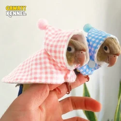 Disfraz de invierno con capa y sombrero para pájaros – Lavable y reutilizable