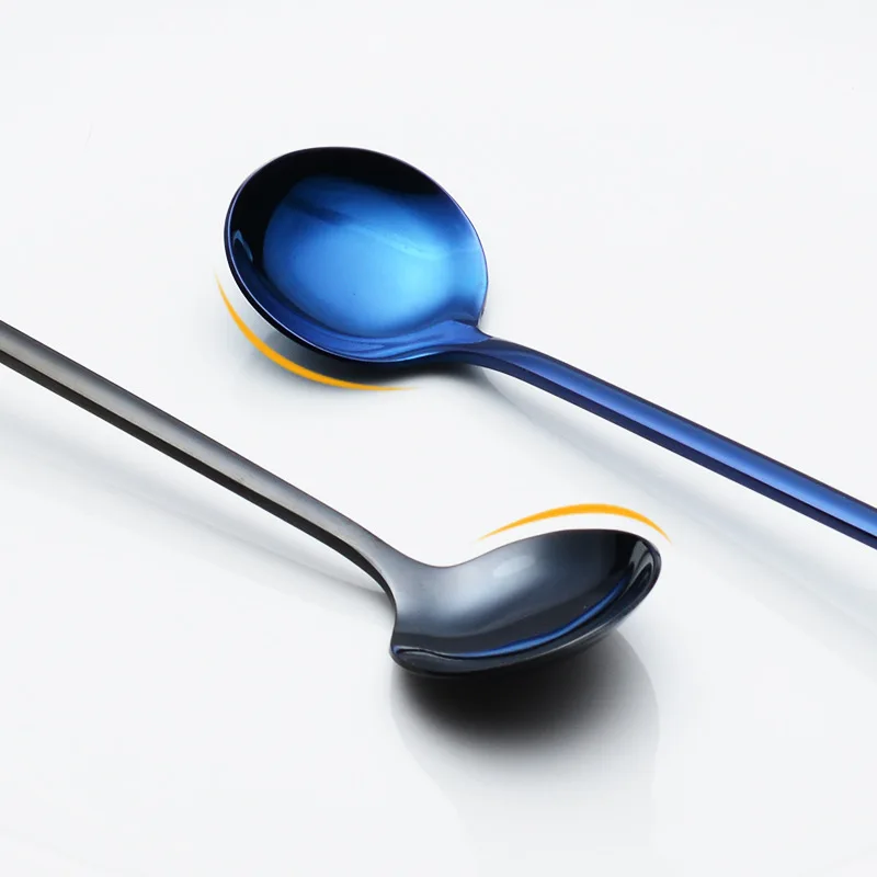 Cucharaditas de acero inoxidable con mango largo, cuchara para agitar té, café, helado, Bar, bebida, cóctel, cuchara mezcladora caliente, 24cm, nuevo - imagen 3