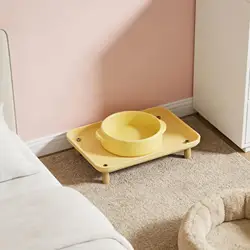Soporte elevado para cuencos de perro y gato con bandeja base