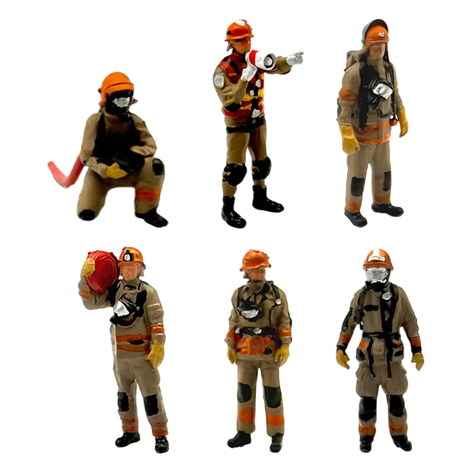 1/64 Scale Firefighter Figure Mini Tiny People Model Diorama Action Figures for Micro Landscapes Photography Props Decoration 1/64 Scale Firefighter Figure Mini Tiny People Model Diorama Action Figures for Micro Landscapes Photography Props Decoration