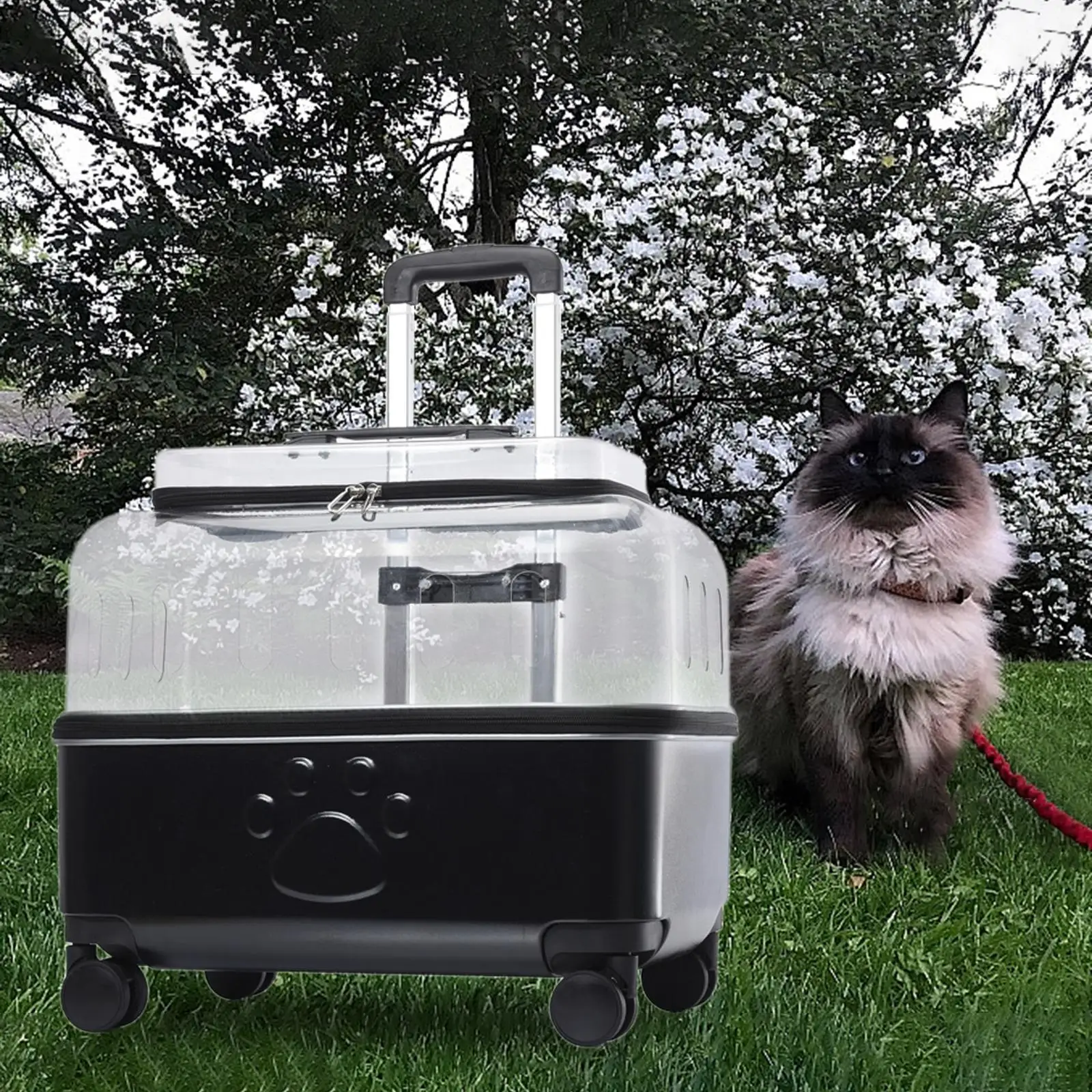 Pet Travel Carrier, Ventilated Kitty Carrier Trolley, Pet Carrier, Cat Carrier Suitcase for Small Dogs