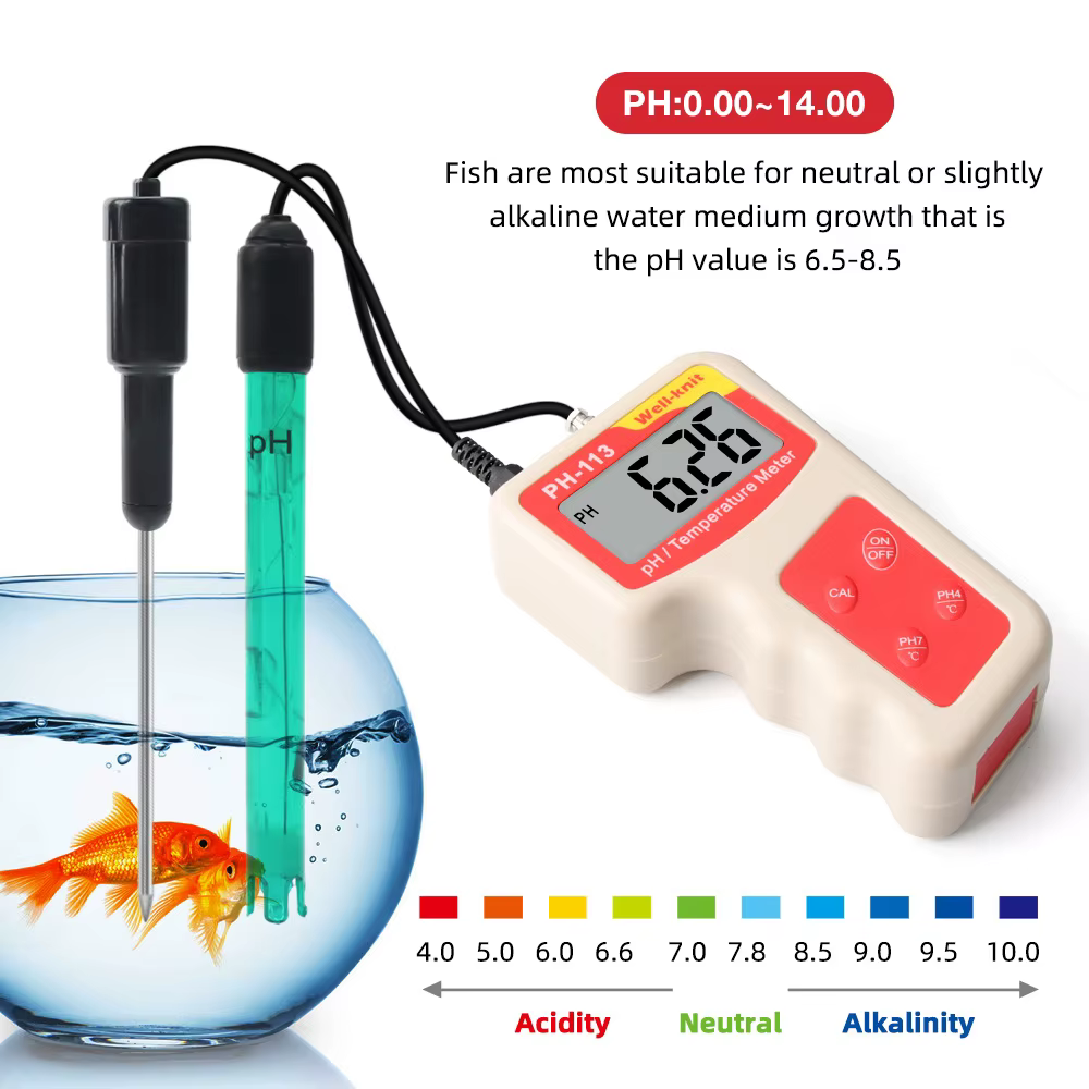 Medidor de pH digital portátil con ATC para acuarios y piscinas - imagen 5