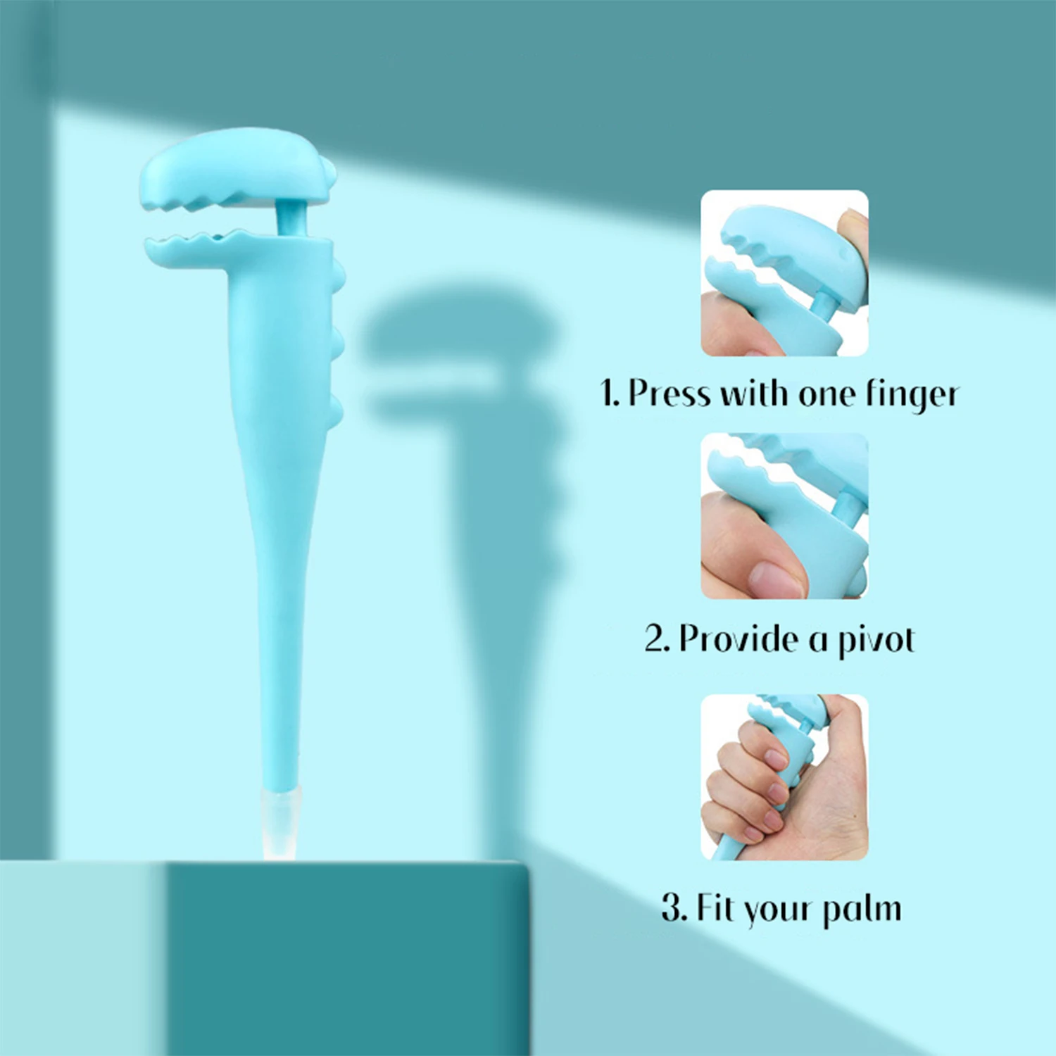 Dispensador de pastillas para mascotas 2 en 1 con puntas de silicona suave - Alimentador de medicina antiastres para gatos/Hamsters/animales pequeños Azul y rosa - imagen 3