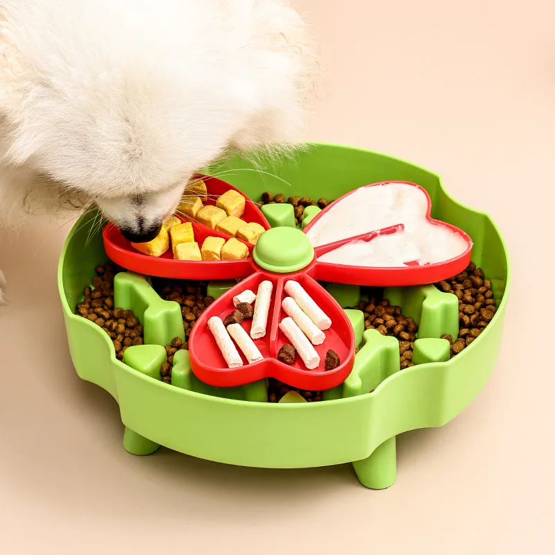 Suministros para mascotas: cuenco de alimentación lenta para perros, cuenco antiasfixia, plato para perros, cuenco para gatos, juguetes educativos, placa giratoria antideslizante - imagen 2