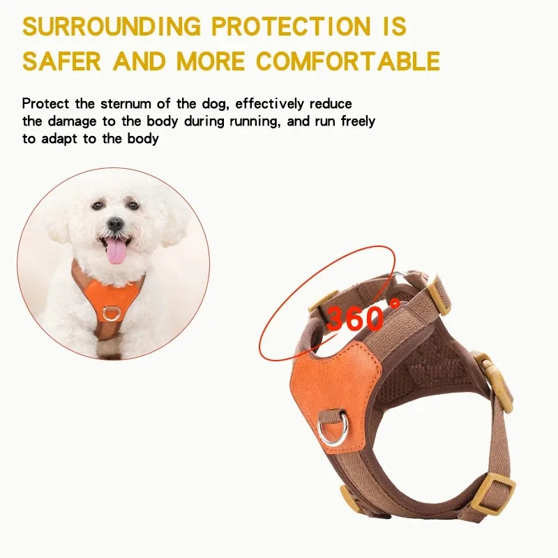 Arnés para perros, correa para el pecho, Collar para gatos, accesorios, juego de correa para cachorros, suministros, arnés, suministros para perros - imagen 4