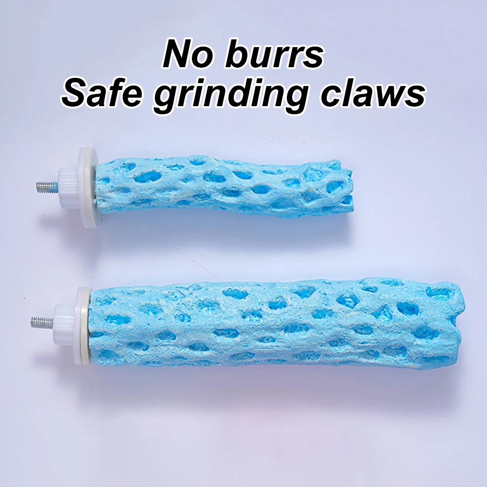 Palo de pie duradero para loros, juguete de percha para loros y juguetes de masticación para mascotas, pájaro, pico, recorte de garra y accesorio de jaula de juego, 1 ud. - imagen 5