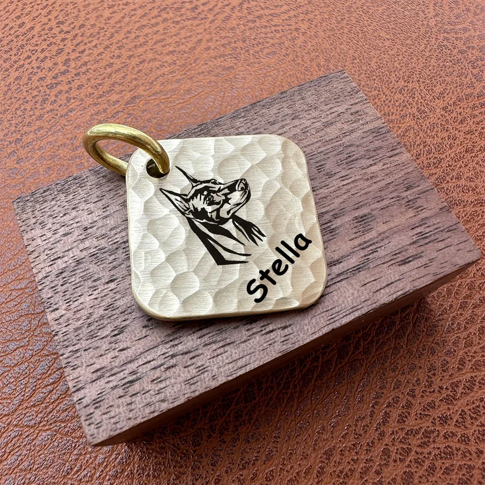 Etiqueta antipérdida de latón personalizable para perro y gato - imagen 4
