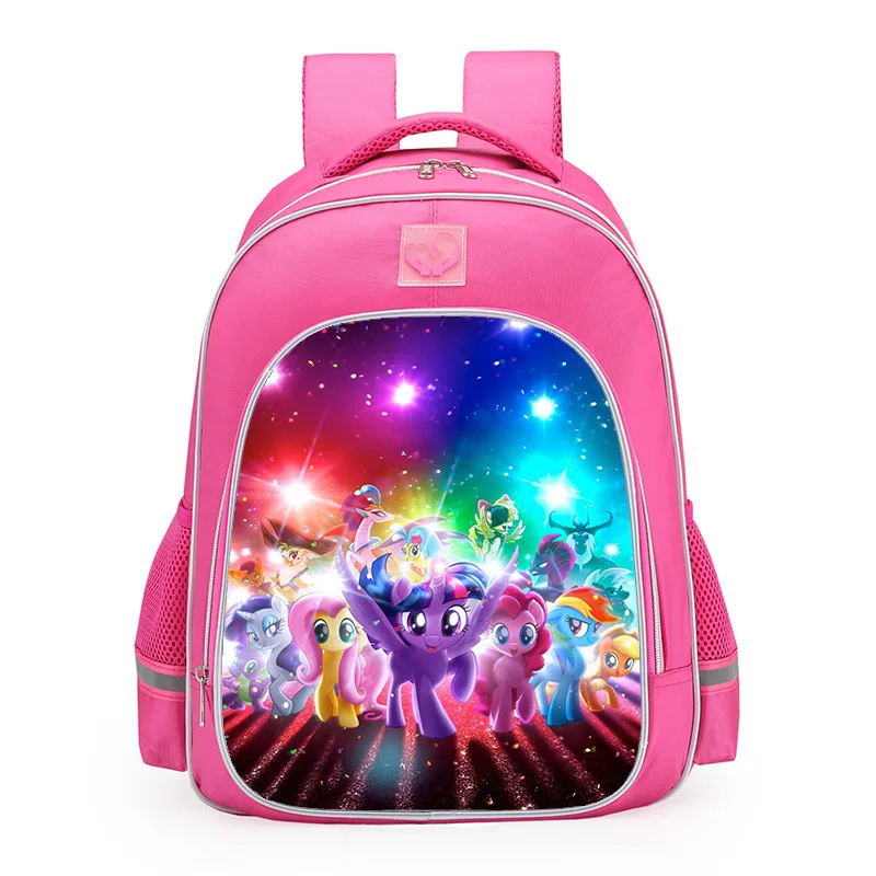 Mochila My Little Pony, bolso escolar rosa de dibujos animados para niñas de primaria, alivio de la carga ortopédica, mochila de Cosplay de gran capacidad, regalo - imagen 3