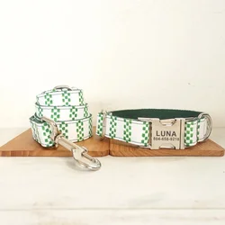 Collar identificativo con grabado para perros – Incluye correa a juego
