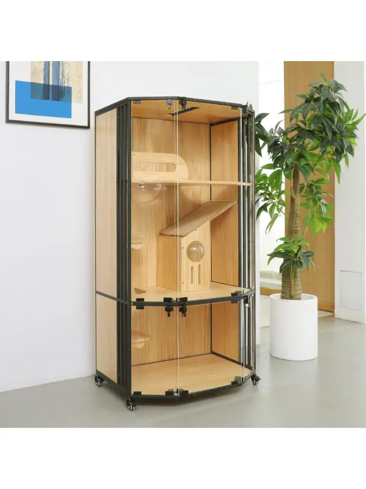 Casa de gato inteligente de temperatura constante, jaula de madera maciza para gatos y Control panorámico de temperatura, marco de escalada para gatos - imagen 2