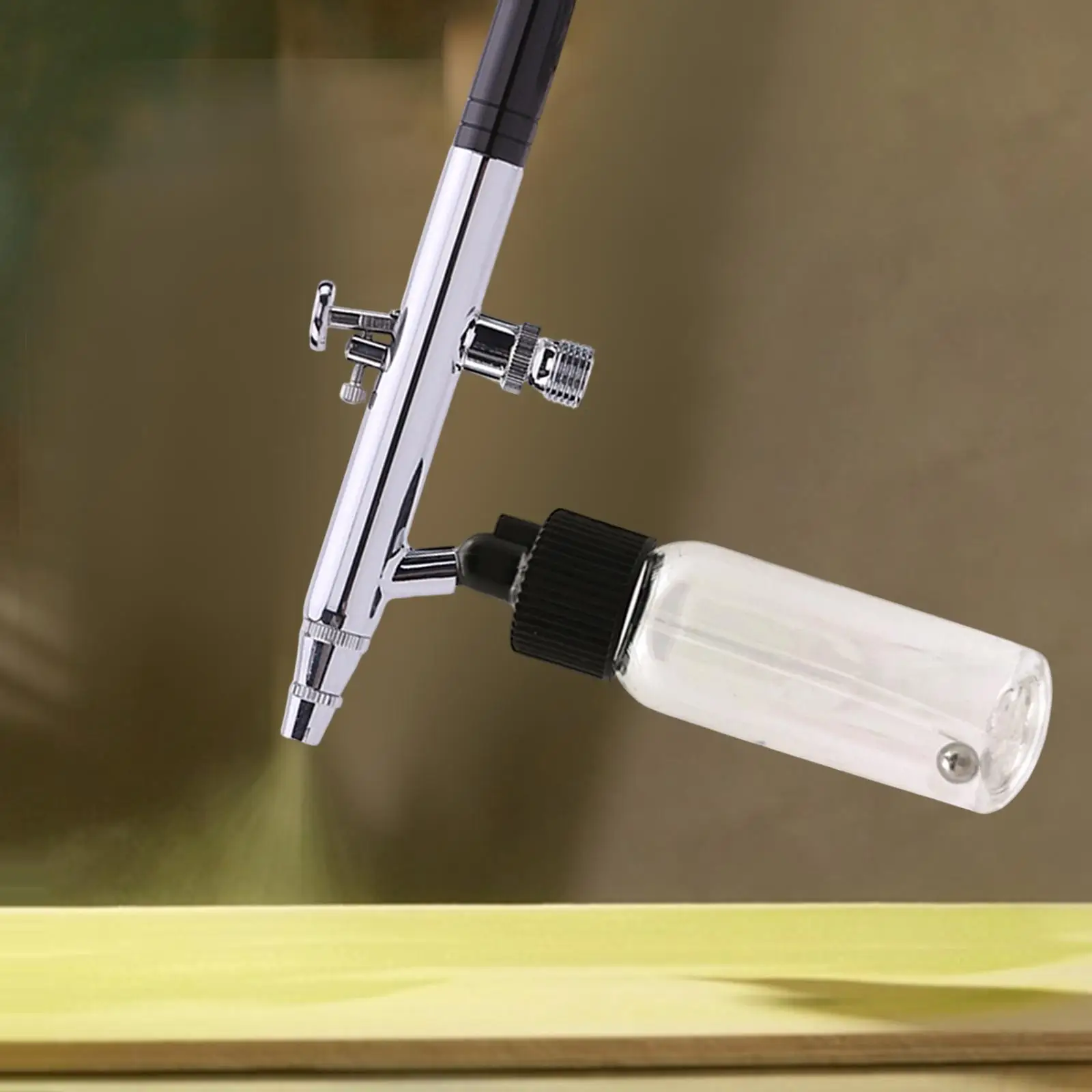 10Pcs Airbrush Paint Bottles Accessories with 30° Angle Professional PP Jar Bottles with Mixing Balls Transparent Container