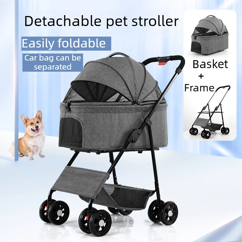 Cochecito plegable para perros pequenos y medianos - Diseno ligero