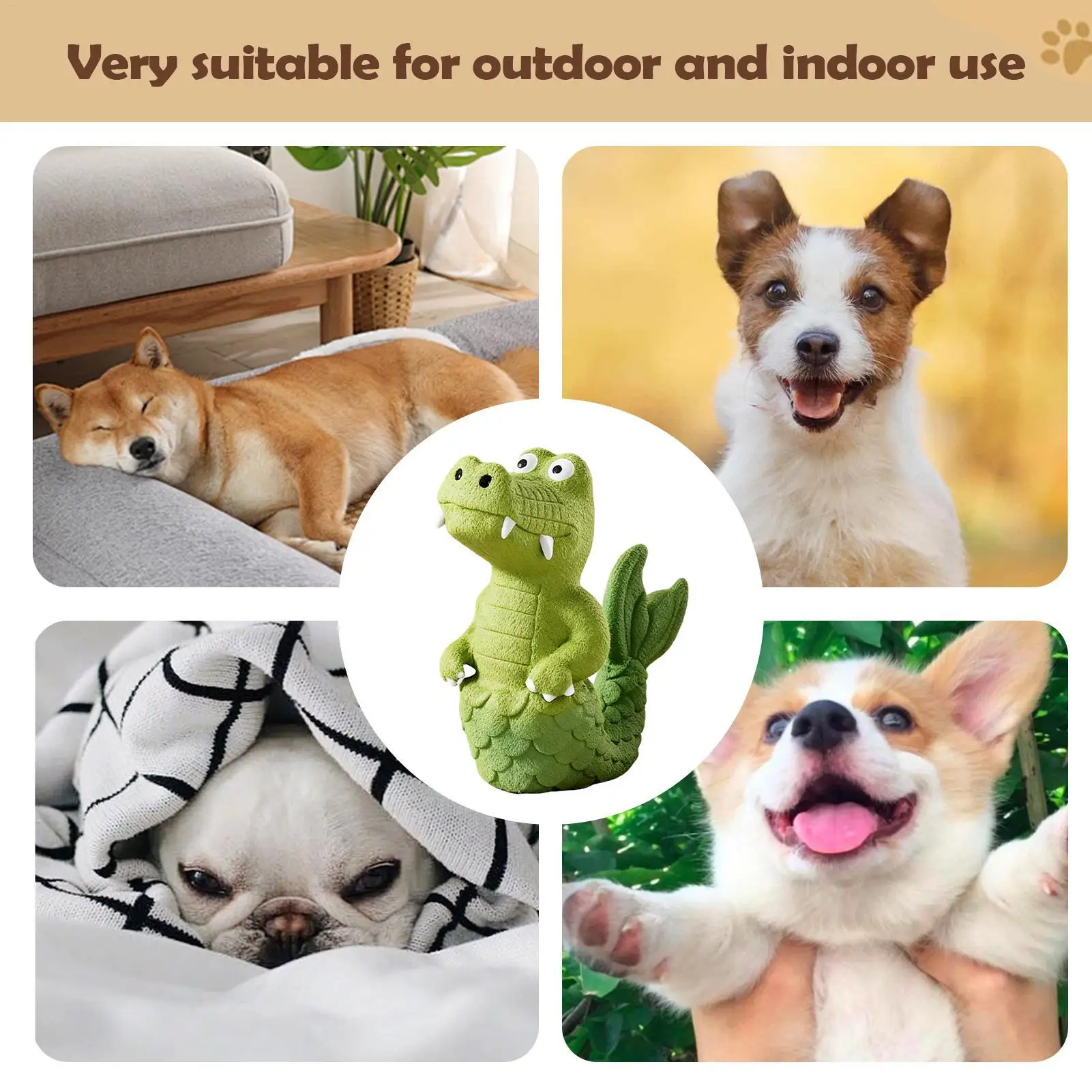 Juguetes para perros chirriantes de larga duración, juego seguro y suave, juguetes para perros resistentes para cachorros, animales, interior, exterior, hogar, aburrimiento diario