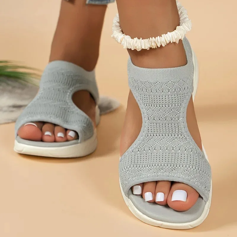 Sandalias de verano con plataforma de malla - Cómodas - imagen 5