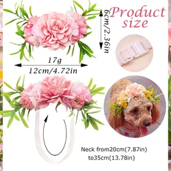 Lazos ajustables con flor para perros y gatos pequeños