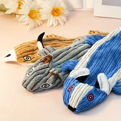 Juguete de peluche masticable para perros - ardilla y pescado