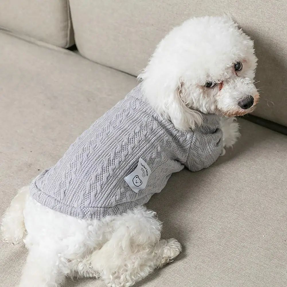 Jersey elegante para mascotas, suave, mantiene el calor, sudadera de Color sólido para perros, disfraz de dos patas - imagen 5