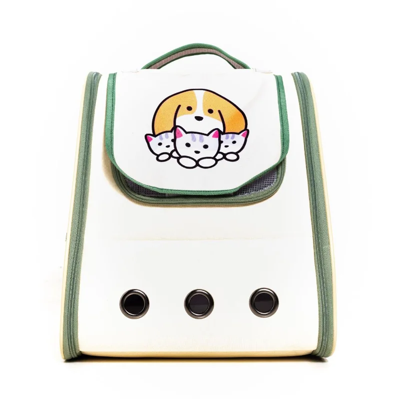 Bolsa de transporte para gatos y perros, mochila con cápsula espacial, jaula de doble hombro, transparente, transpirable, impermeable, portátil - imagen 5