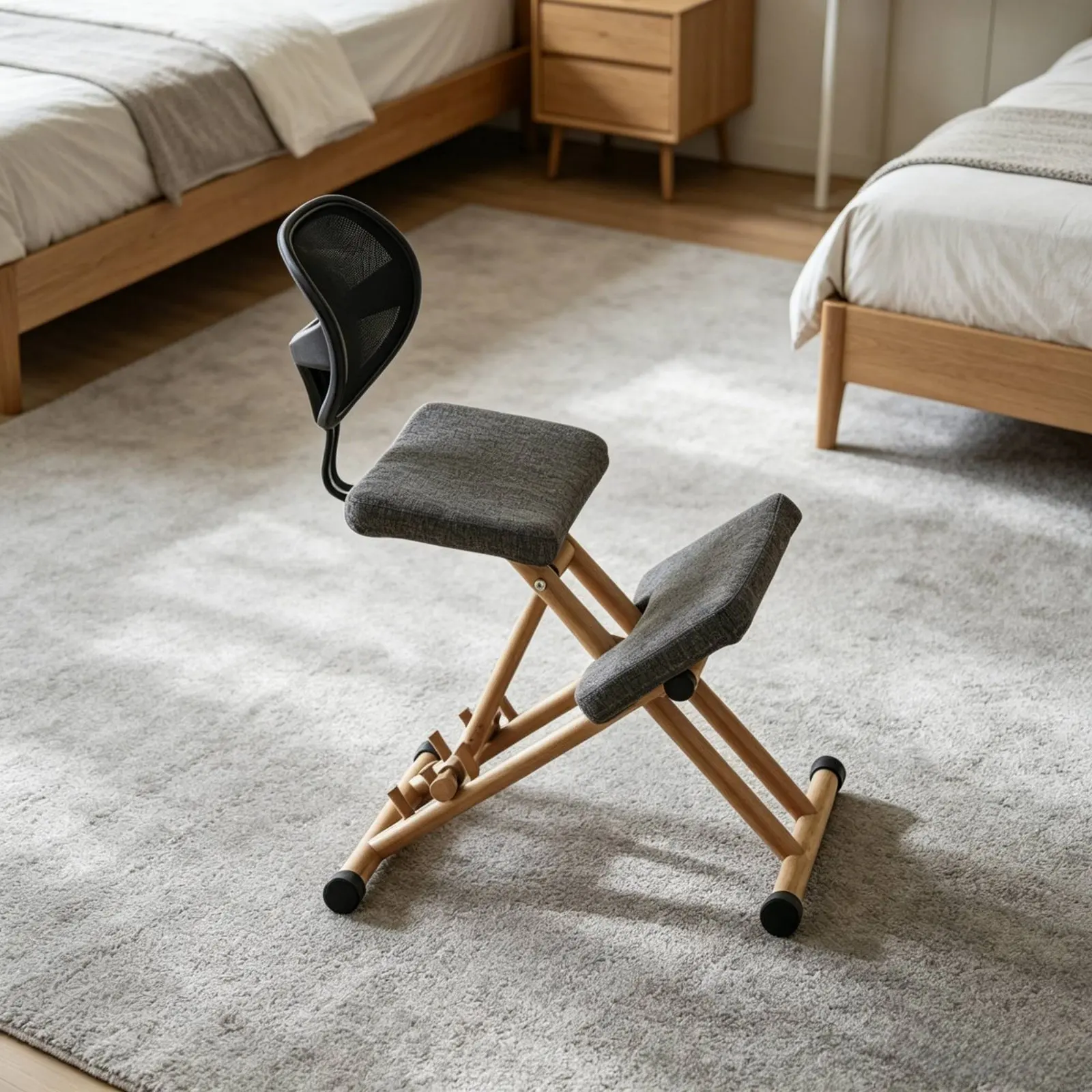 Silla ergonómica para rodillas con acolchado grueso y regulable altura - imagen 4