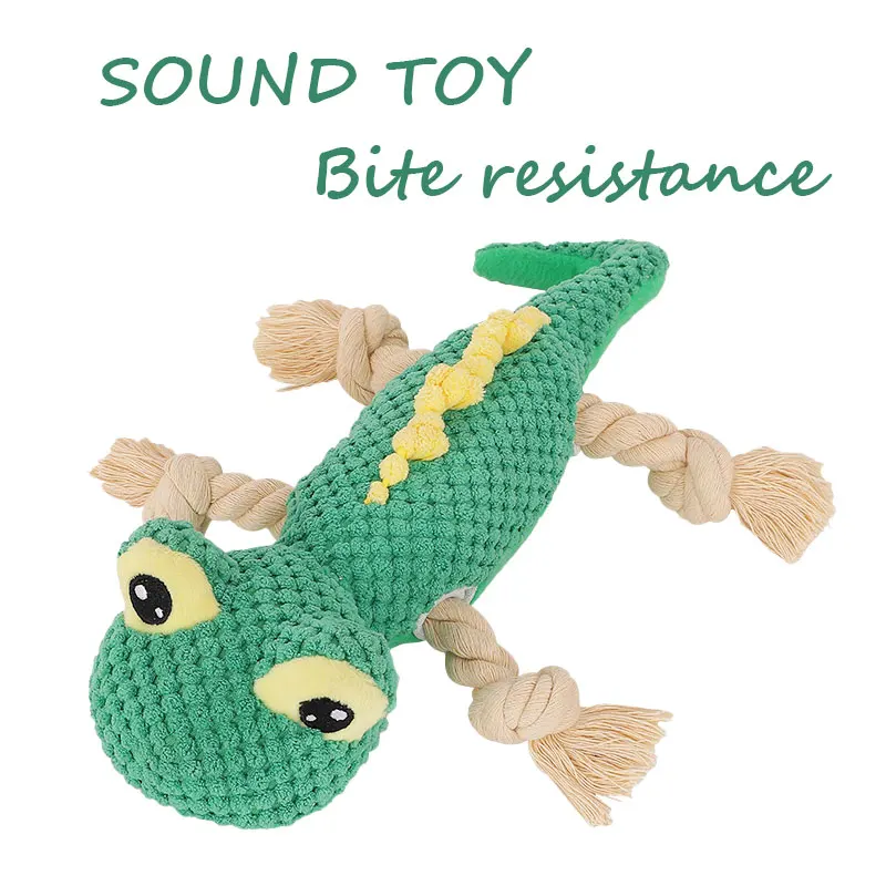 Squeaky Sound Dog Toy, Chameleon Interactive Rope Toys, Bite-resistant, Cleaning Tooth, Sound Pet, Puppy Accessories - imagen 3