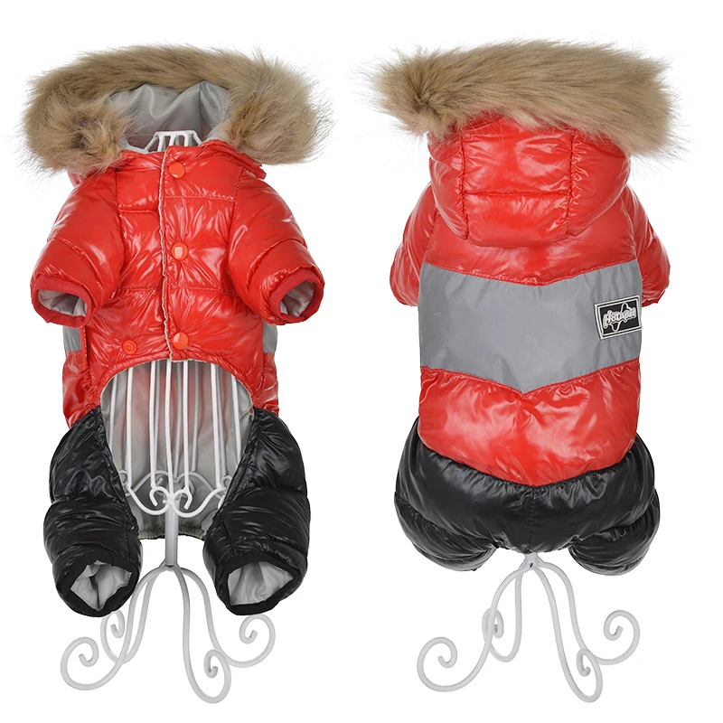 Mono para perros pequeños y medianos, sudaderas con capucha cálidas para cachorros, abrigo impermeable a prueba de viento, monos para Chihuahua Yorkie, disfraz