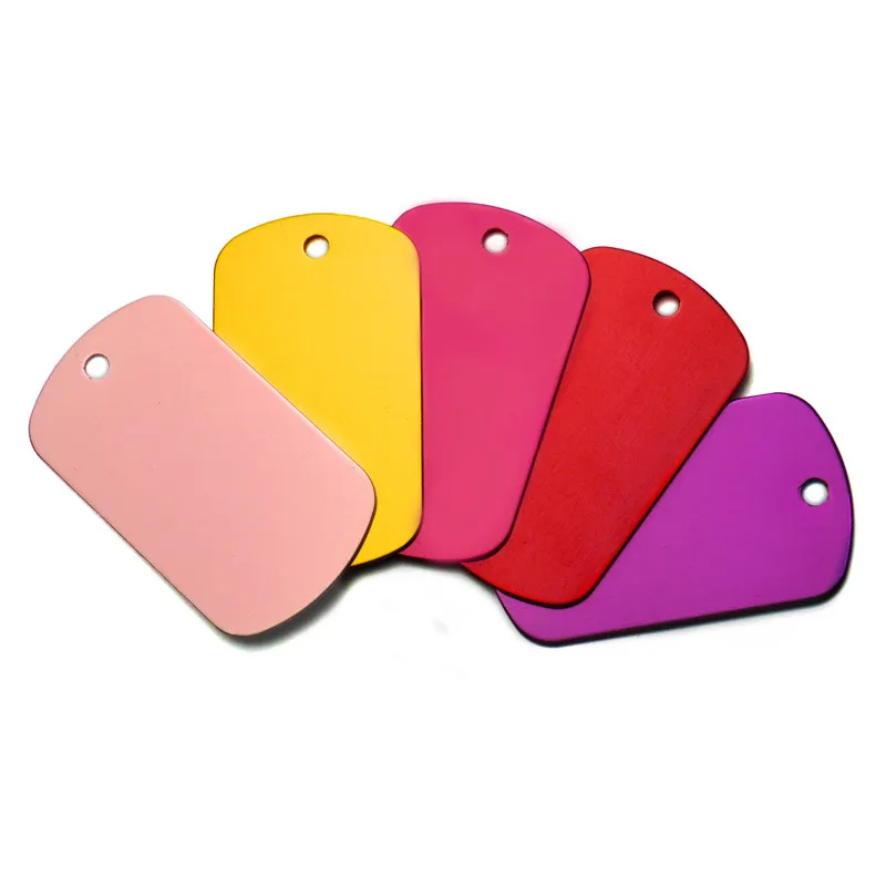 100 Uds etiqueta de perro etiquetas de identificación de mascotas militares colgante de nombre de aluminio etiquetas de perro en blanco etiqueta de perro personalizada - imagen 5