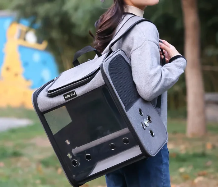 Bolsa para pájaros con palo de madera individual y accesorios para jaulas de loros - imagen 4