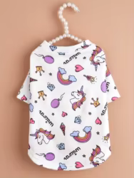 Camiseta unicornio para perros y gatos – Ropa divertida y suave
