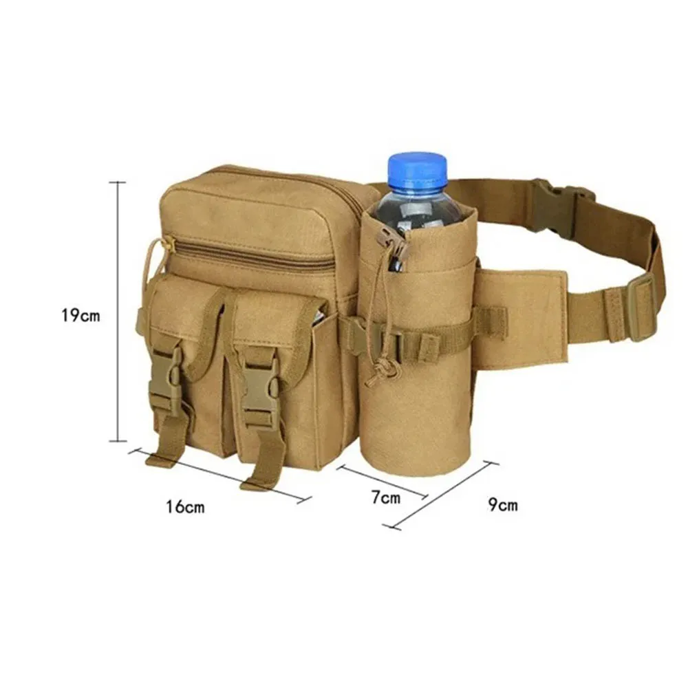 Riñonera táctica para hombre, bolsa de nailon para senderismo, botella de agua, teléfono, deportes al aire libre, caza, escalada, Camping, cinturón, bolsas de combate - imagen 3
