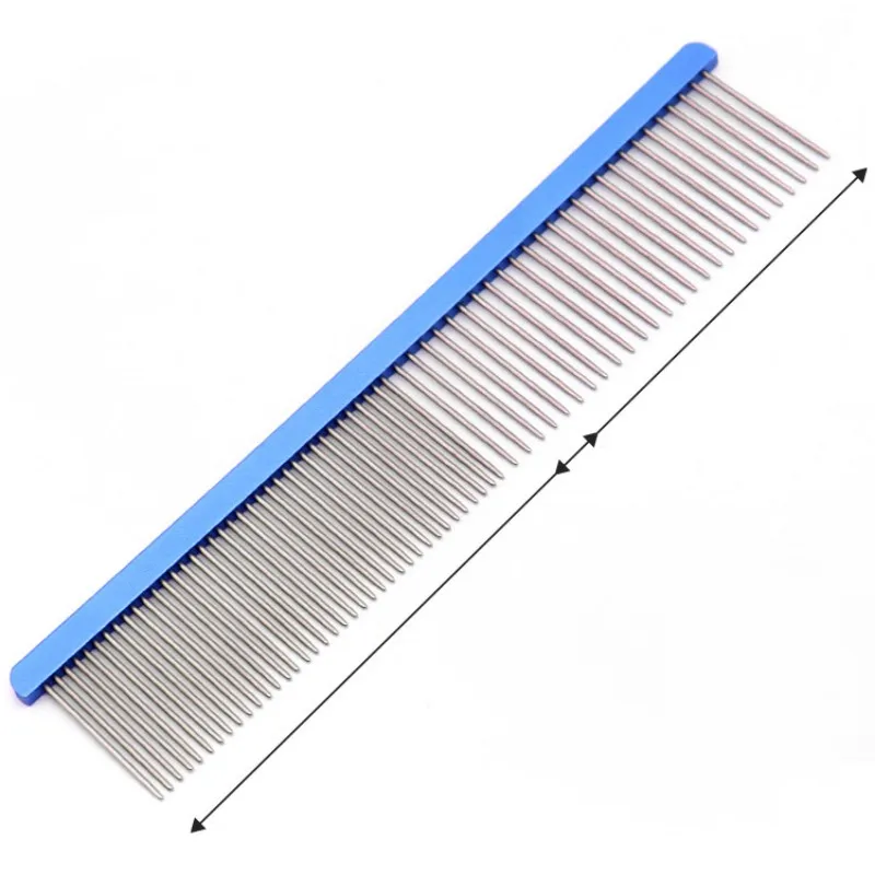 Peine para perros, cepillo de acero inoxidable para perros, masaje para el cuidado de mascotas, peine para perros, cepillo con dientes dobles, peines para perros, producto para eliminar el pelo de gato - imagen 5