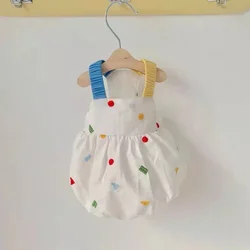 Lindo verano blanco chica Mascotas vestido de calabaza ropa para mascotas perros falda colorida ropa para perros disfraz de gato tirantes finos de Labrador