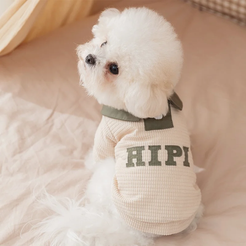 Abrigo cálido y suave para perro, ropa de invierno de felpa para perro, chaqueta para cachorro a la moda, abrigo con estampado de letras, Chaqueta de algodón para gato, disfraz para mascota Chihuahua - imagen 3