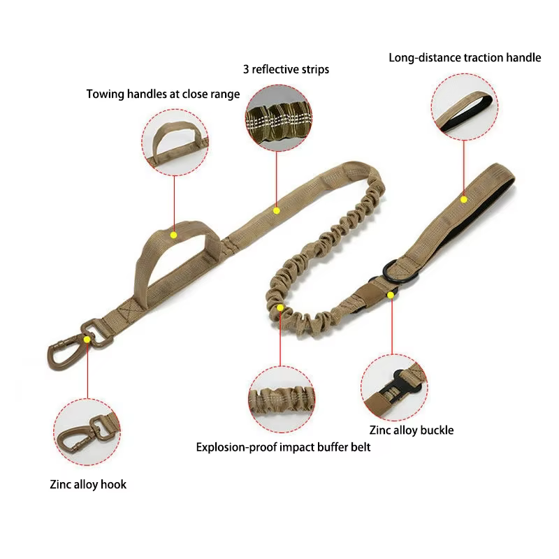 Conjunto de correa y collar de nailon para perro grande - imagen 2