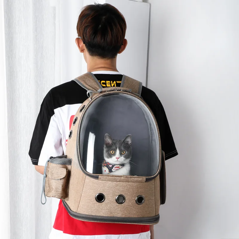 Mochila De Transporte para gatos, bolsa de transporte de burbujas para perros pequeños y gatos, cápsula espacial, portador de mascotas para senderismo, viaje, bolsa transpirable para gatitos - imagen 3