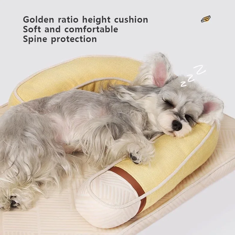 HOOPET Almohadilla refrescante para mascotas, estera ortopédica con infusión de gel para gatos y perros, almohadilla transpirable agradable para la piel con sup quiropráctico - imagen 4