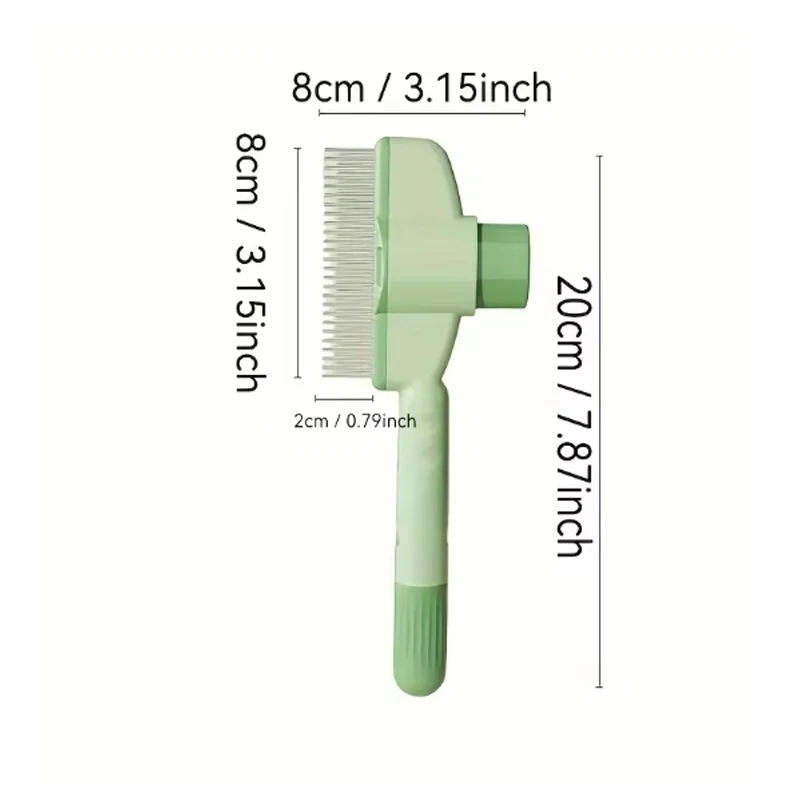Peine y cepillo para gatos - removedor de pelo con dientes flotantes - imagen 3