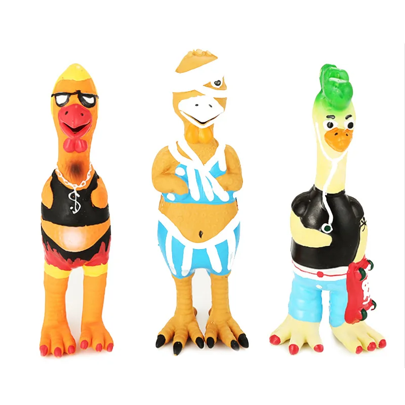 Juguetes vocales de látex para mascotas, juguetes interactivos divertidos para lanzar, masticar, Entrenamiento Educativo, accesorios para perros - imagen 2