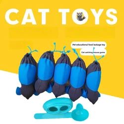 Comedero lento dispensador para gatos – Interactivo con relleno