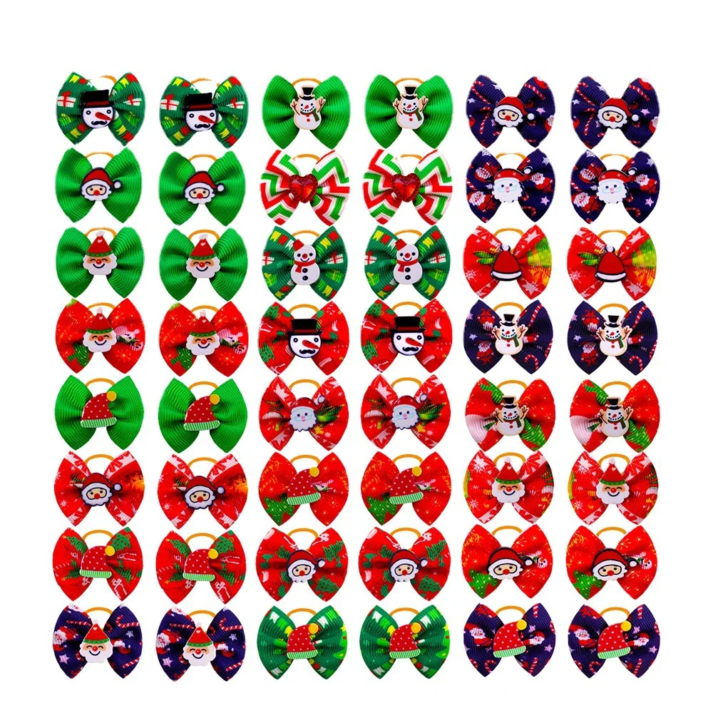 20 piezas pajaritas para perros, pajaritas navideñas para mascotas, horquilla para mascotas, accesorios de aseo para perros y gatos para perros pequeños - imagen 5