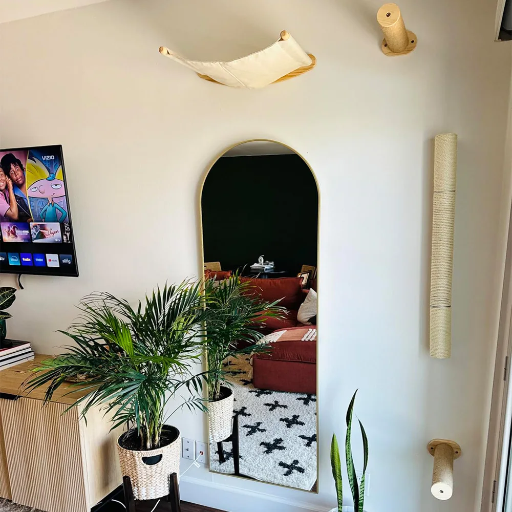 Poste rascador para gatos montado en la pared, cuerda de Sisal Premium, juguete de escalada para gatos, fácil de instalar, Protector de muebles duradero para gatitos de interior