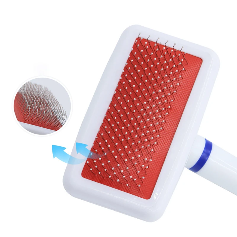 Nuevo cepillo para perros, peine de acero inoxidable para perros, peine para masaje para perros, cepillo para quitar el pelo de mascotas, herramienta de limpieza, peine para gatos, cepillo para gatos - imagen 3